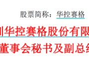 肇庆华控赛格董事长、董秘、副总经理三高管同日辞职
